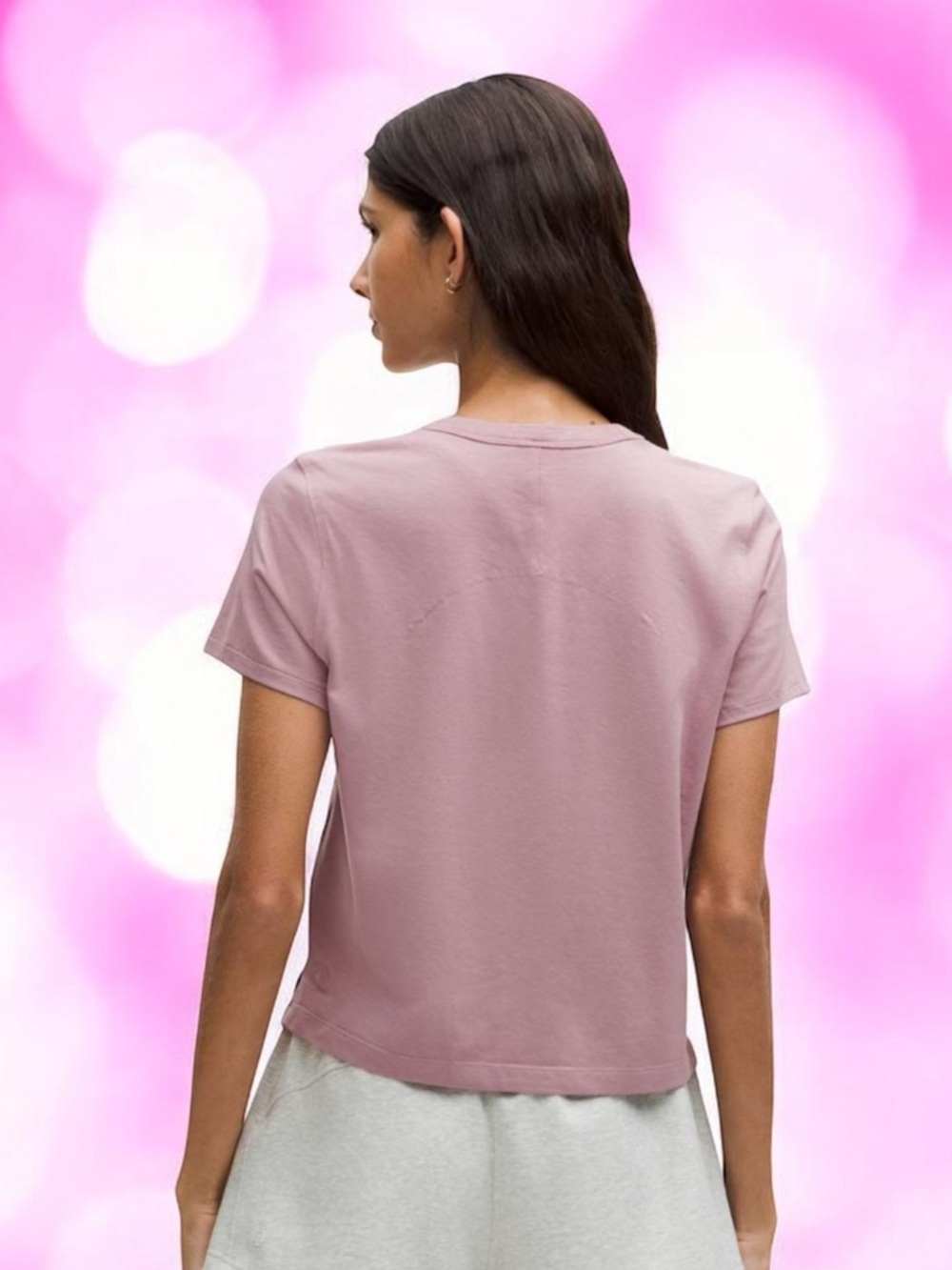 Lululemon Classic-Fit Cotton-Blend T-Shirt in Rose Blush Sz 6 - Picture 2 of 11